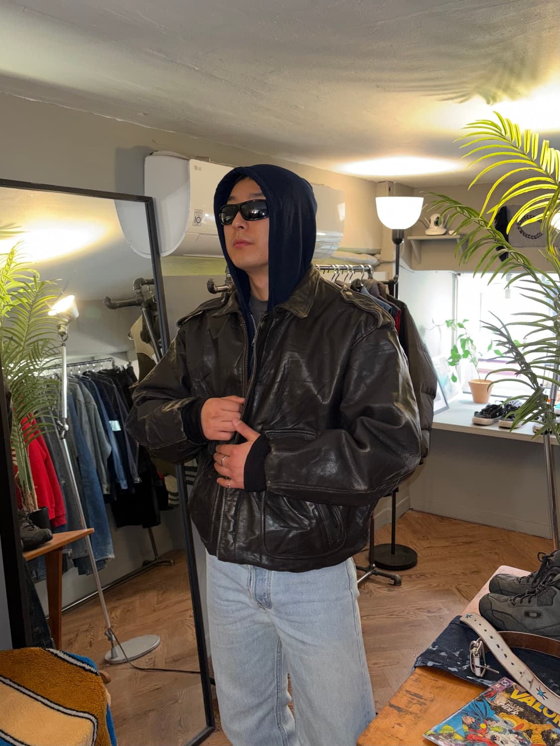 80’s American genuine leather A-2 bomber 상품이미지3