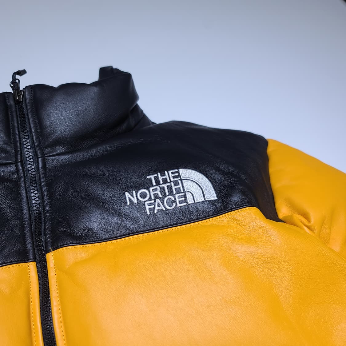17FW 슈프림 노스페이스 레더 눕시자켓 옐로우[XL] 상품이미지2