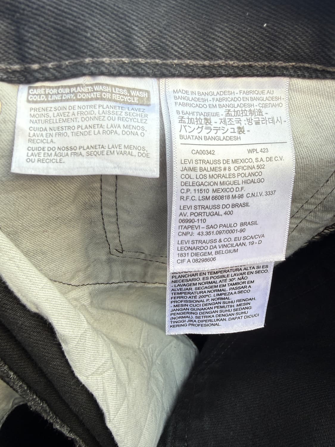 리바이스 505 흑청 36/30 지퍼플라이 상품이미지7