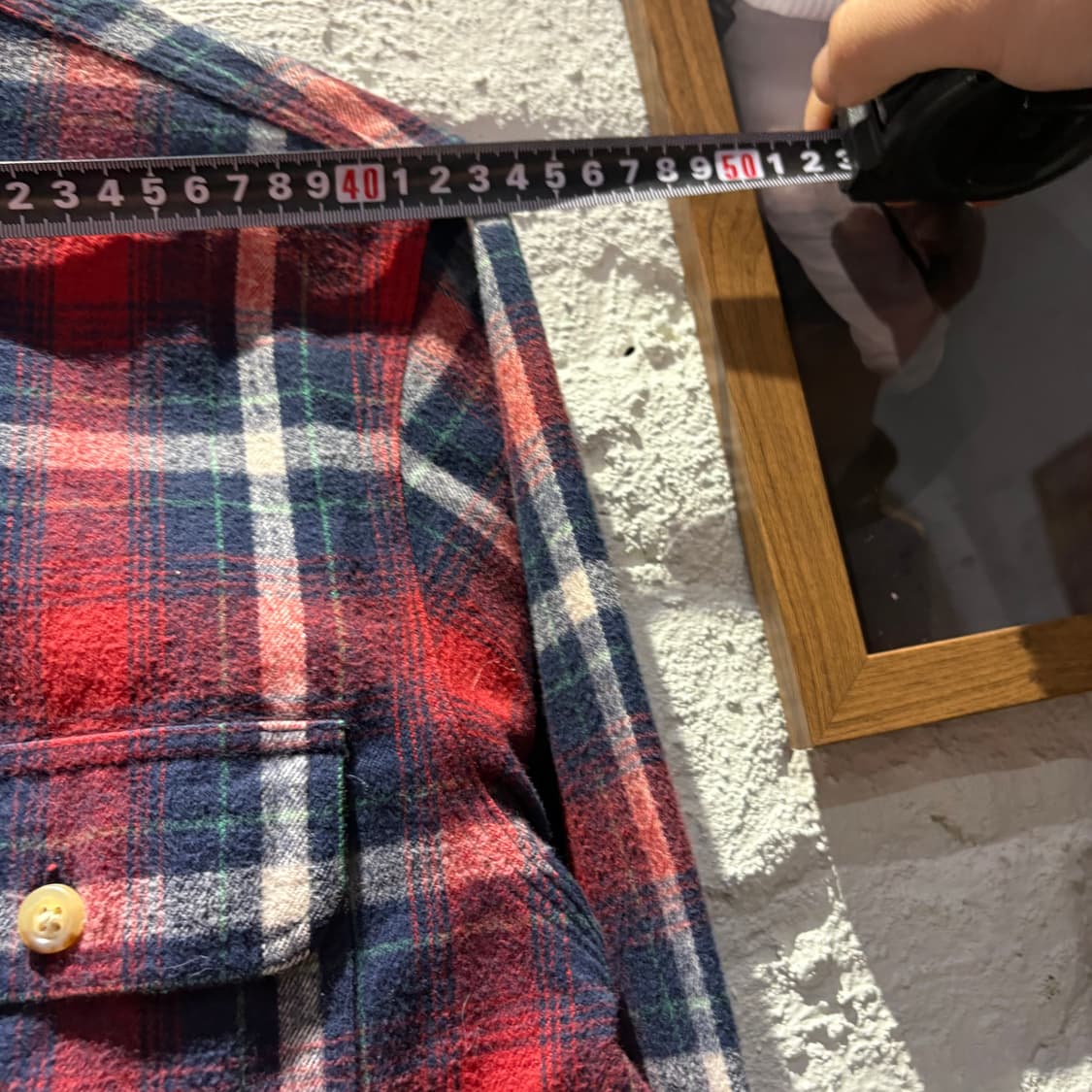 폴로 God speed you 자수 패치 커스텀 체크셔츠 상품이미지5