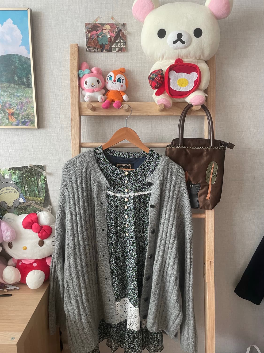 모리걸 빈티지 지브리 원피스 set 🩶💚🍀 상품이미지1