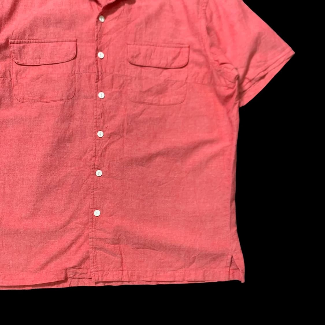 [L] 네이버후드 핑크색 백프린팅 반팔남방 상품이미지5