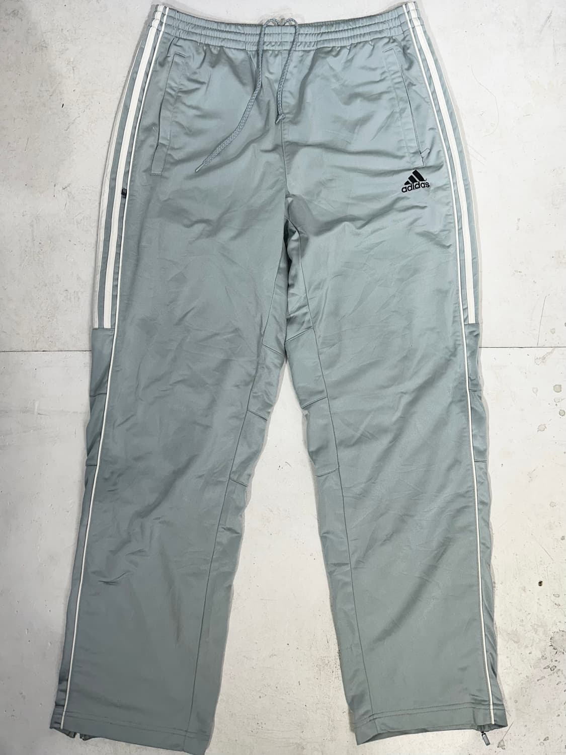 아디다스 와이드 그레이 화이트 삼선 트레이닝 팬츠 추리닝 바지 2XL 상품이미지4