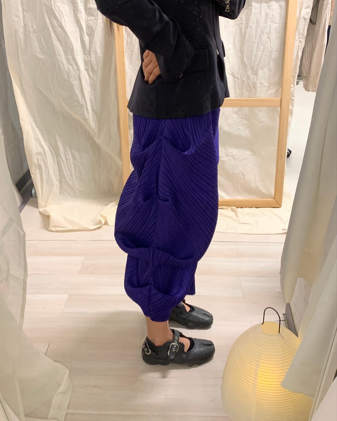violet sculptural pleated skirt  상품이미지1