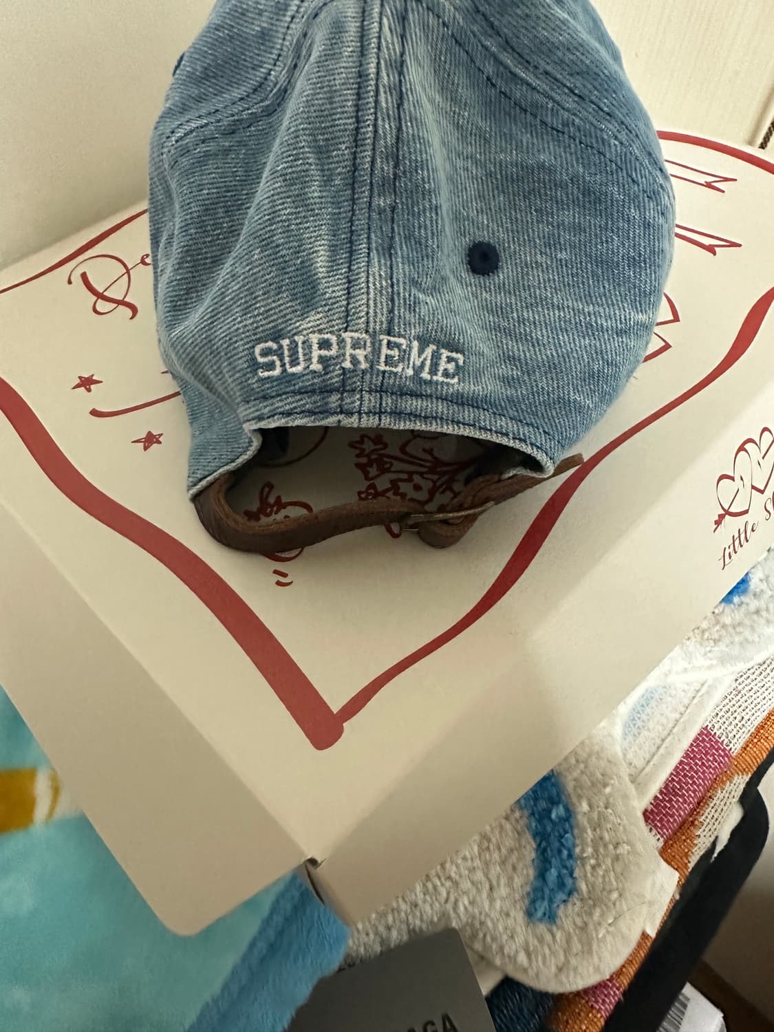 Supreme x Burberry Denim 6-Panel Cap 워시드 상품이미지2