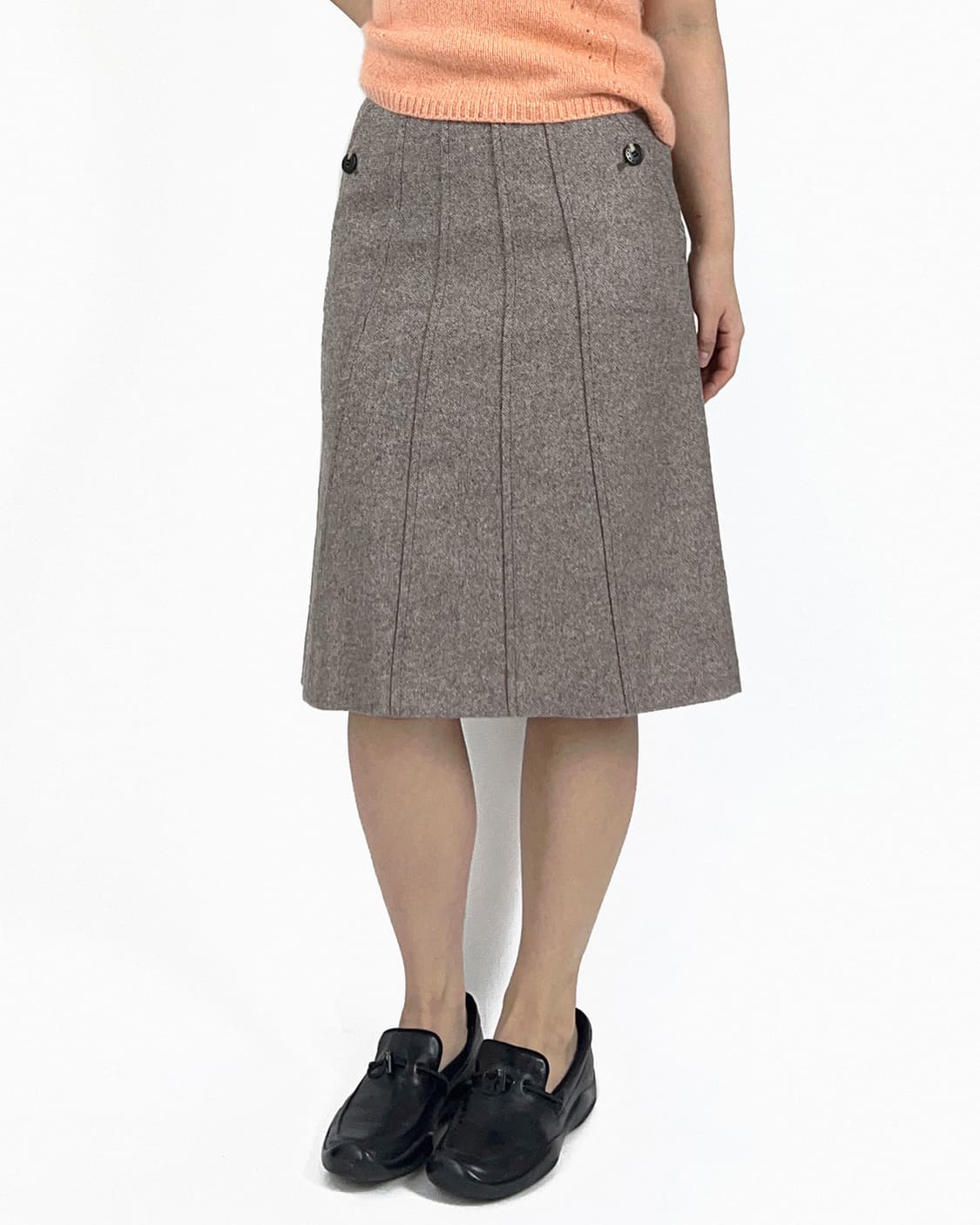 Soup wool button skirt 상품이미지2