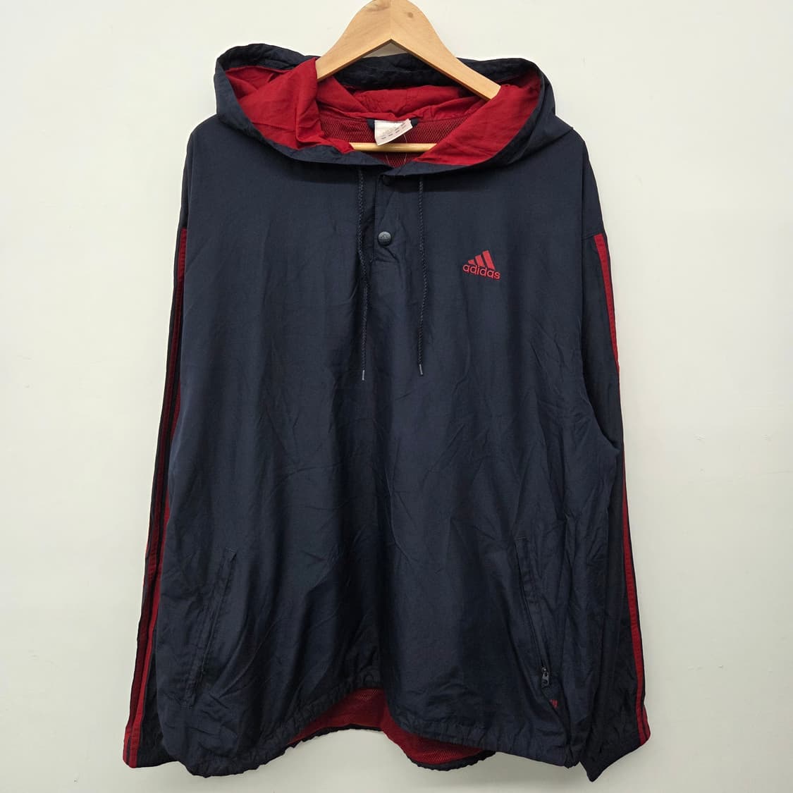 아디다스 후드 바람막이 네이비/레드 아디다스XL 상품이미지2
