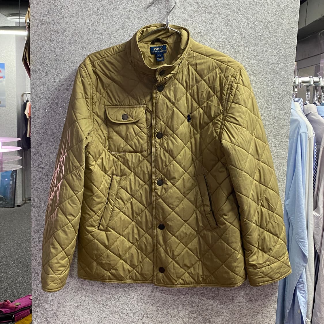 폴로 랄프로렌 베이지 퀄팅 경량패딩 b3377 상품이미지2