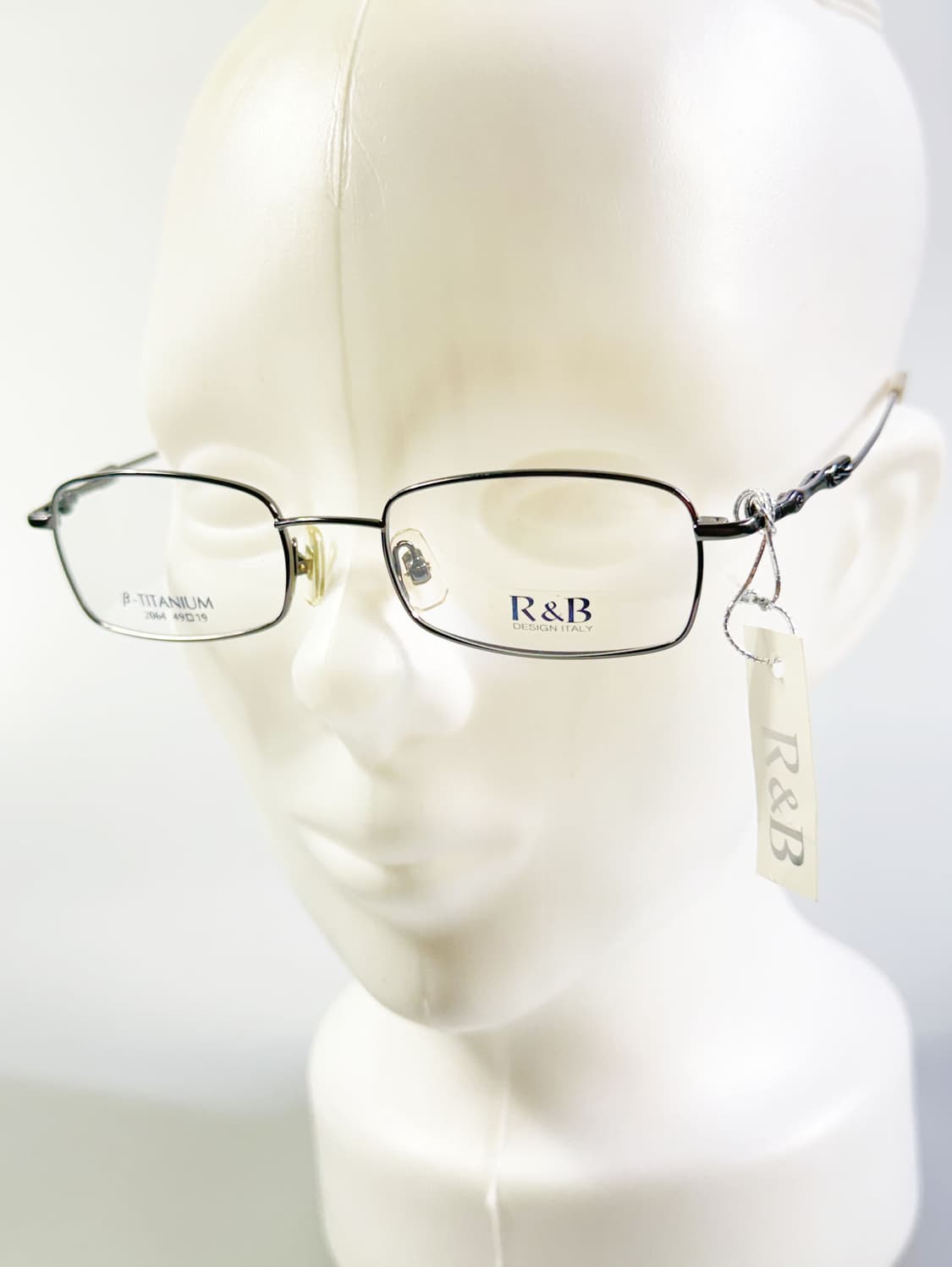R&B EYEWEAR 다크실버 베타 티늄 슬림 스퀘어 빈티지 안경 상품이미지8