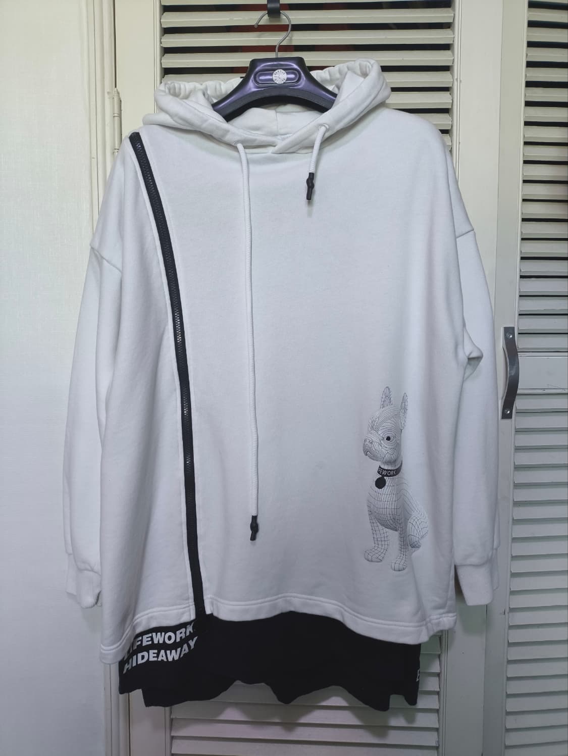 오버핏F 라이프워크 지퍼포인트 레이어드 후드 상품이미지1