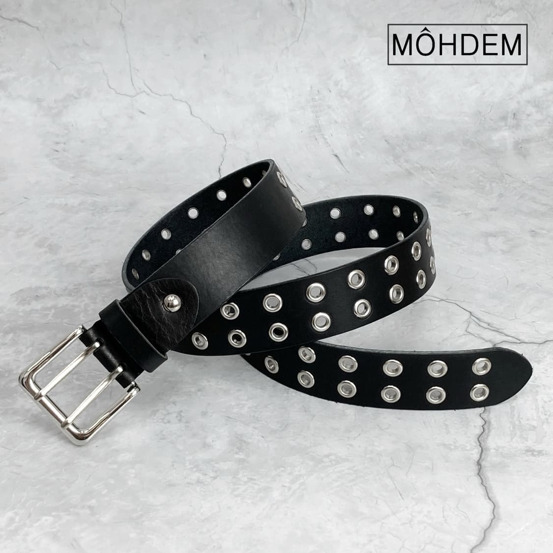 [Unisex]더블 아일렛 이태리소가죽 벨트 상품이미지6