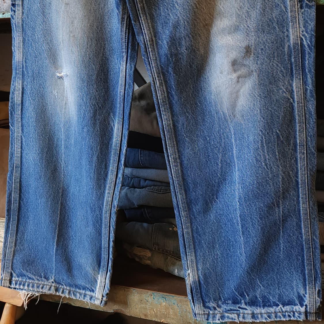 90s 칼하트 싱글니 카펜터 데님팬츠 칼하트 워크팬츠 USA 36x30 상품이미지5