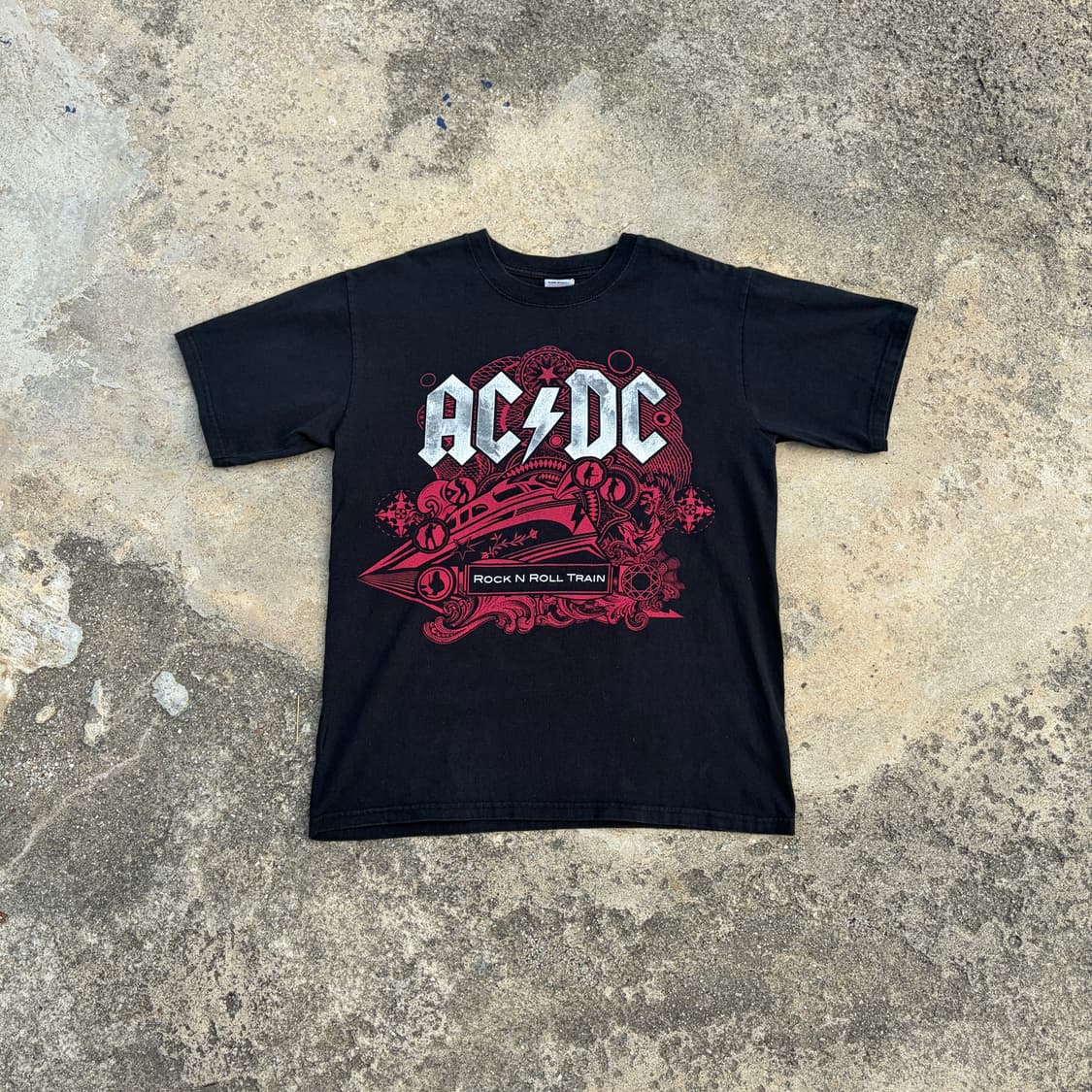 00s AC/DC Black Ice 투어 빈티지 반팔티 M 상품이미지1