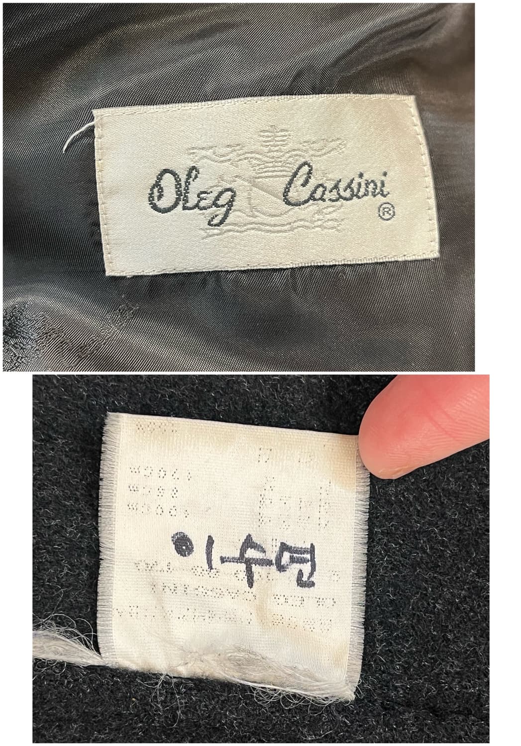 올레그 카시니 캐시미어 롱코트 블랙 #csz3035 상품이미지3