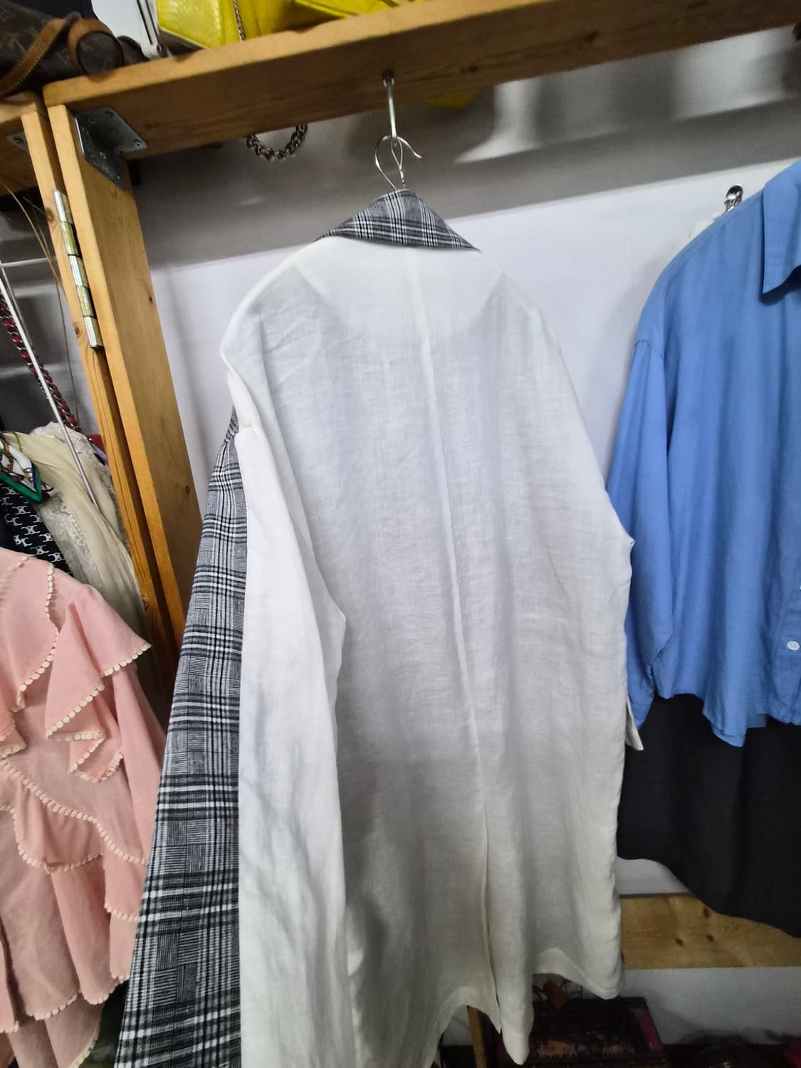 듀엘 린넨 체크 여름 트렌치코트 상품이미지9