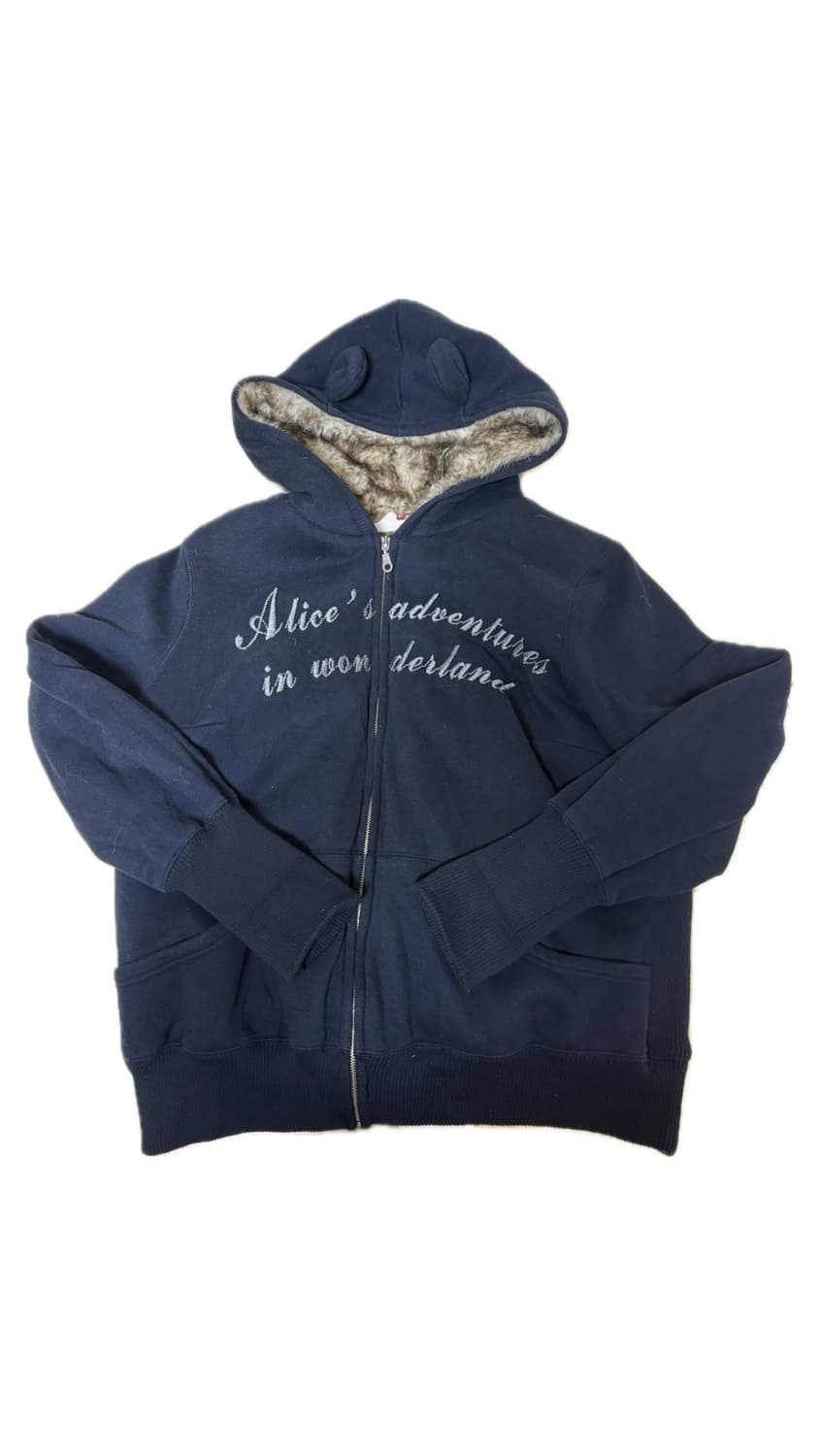 빈티지 퍼 곰돌이귀 후드집업 상품이미지1