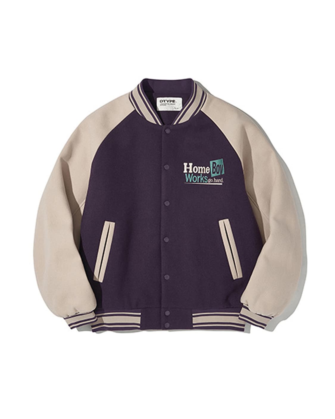 (새상품) 어반디타입 홈보이 울 바시티 자켓 퍼플 상품이미지1