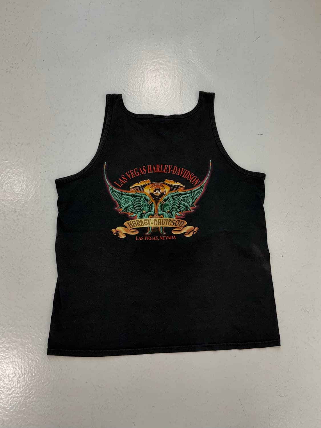 Harley Davidson 빈티지 블랙 탱크탑 상품이미지3
