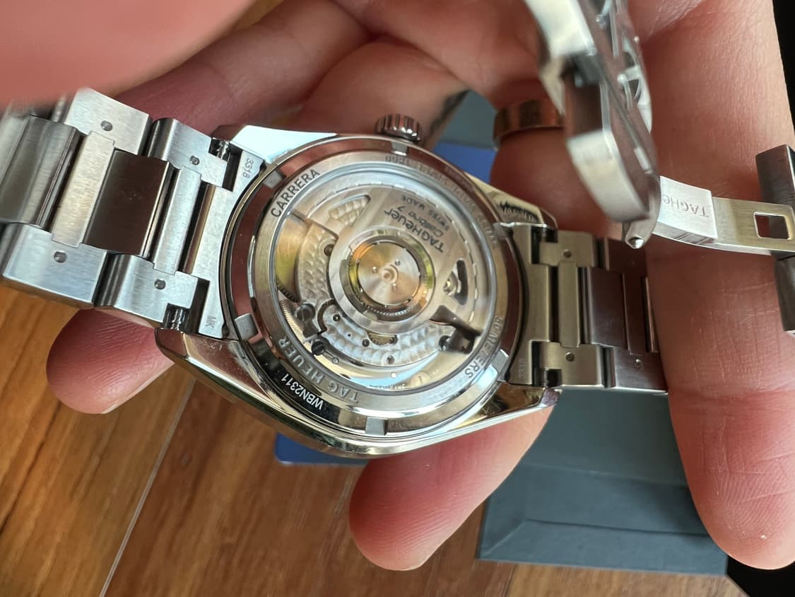 태그호이어 까레라 36mm 오토매틱 블루 청판 wbn2311 풀박 상품이미지8