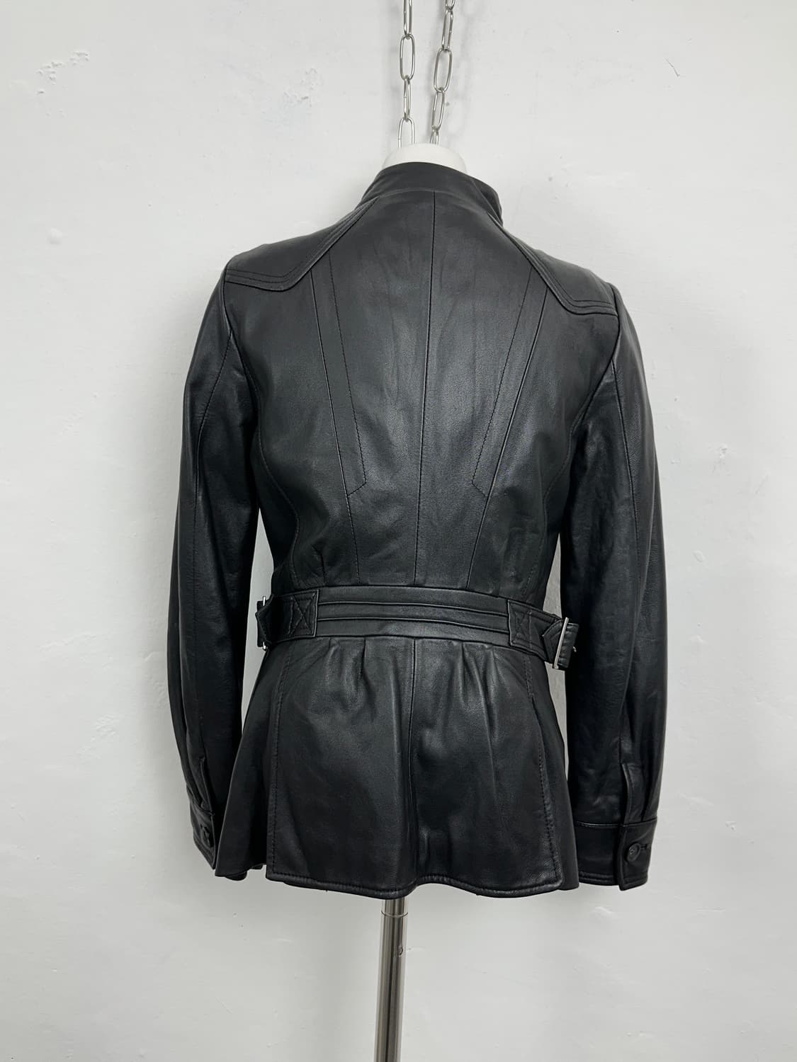 Italian Lambskin Gimmick Zip Leather Jac 상품이미지5