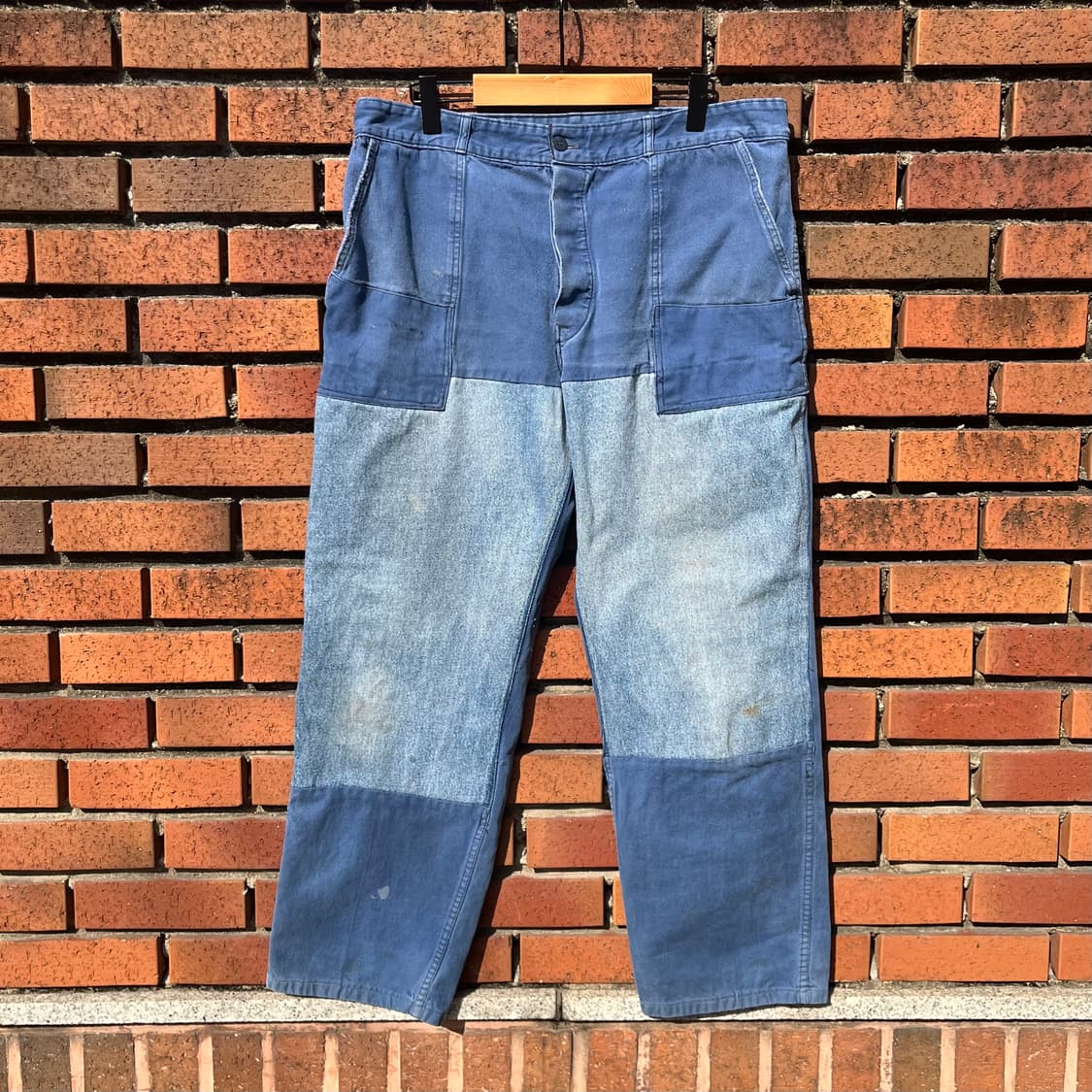 70s 빈티지 리페어 프렌치 워크 팬츠 (35“) 상품이미지1