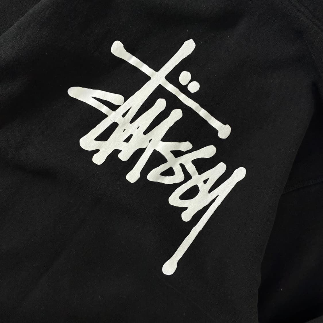 Stussy 스투시 블랙 스탁 로고 후드집업 상품이미지6