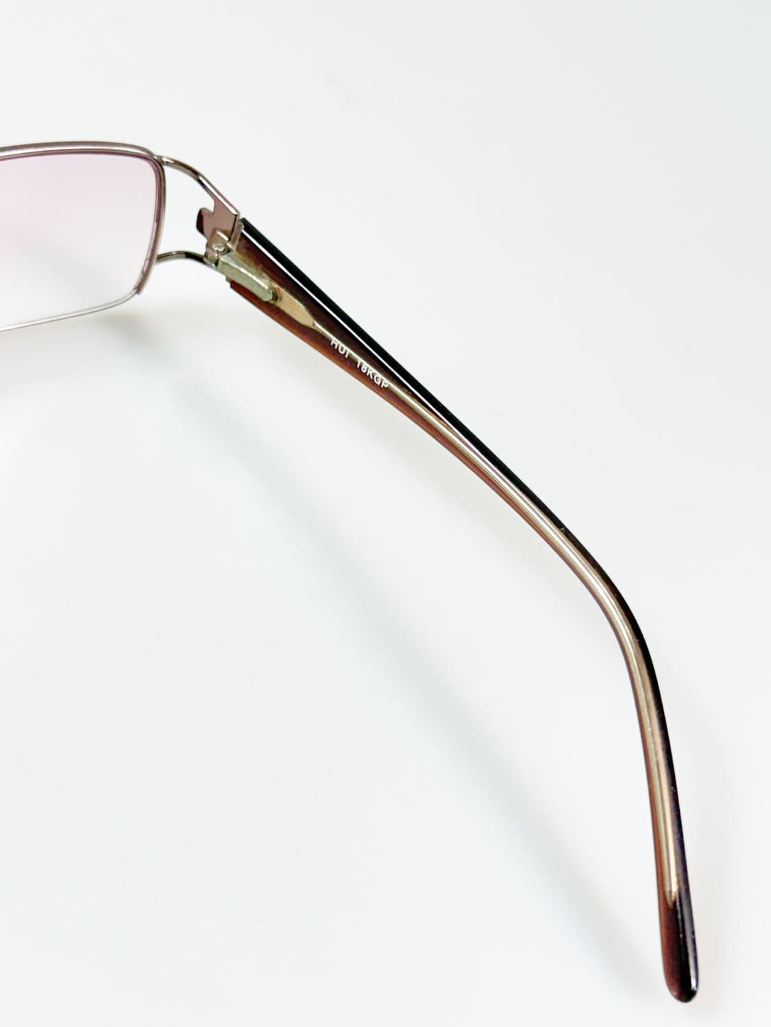 HUI 메탈 스퀘어 반무테 틴트 프레임 빈티지 안경 상품이미지6