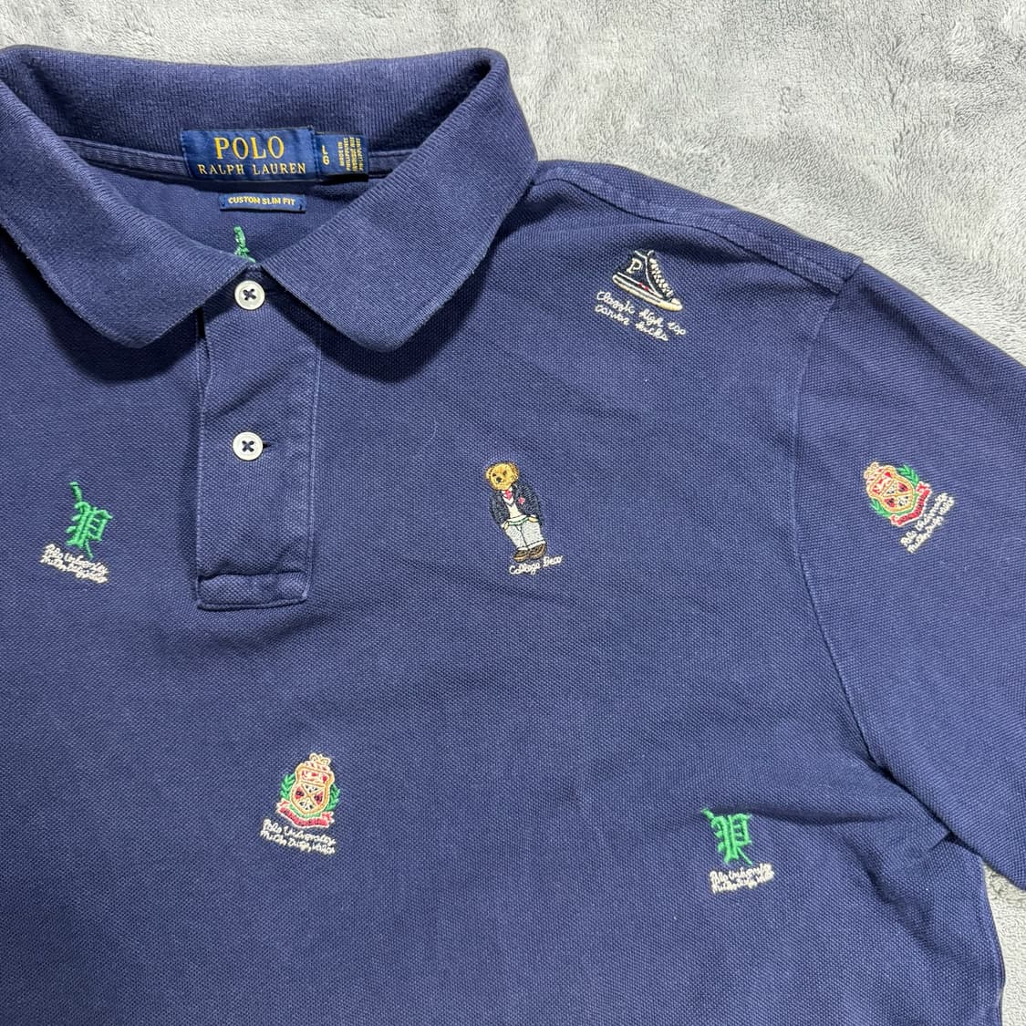 폴로 랄프로렌 패턴 카라티 커스텀 슬림핏  상품이미지2