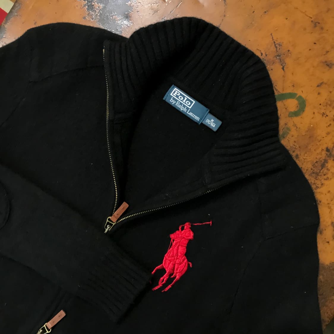 폴로랄프로렌 블랙 울 투웨이 집업 니트 자켓 남성 97 여성 55 66 상품이미지3