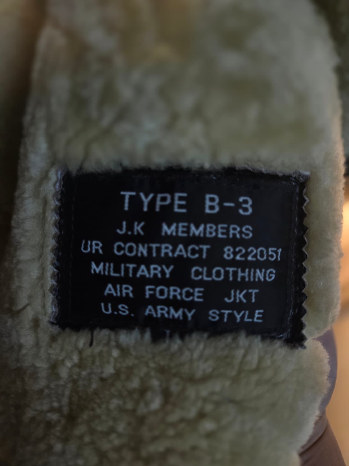 JK멤버스 B-3 무스탕 상품이미지3