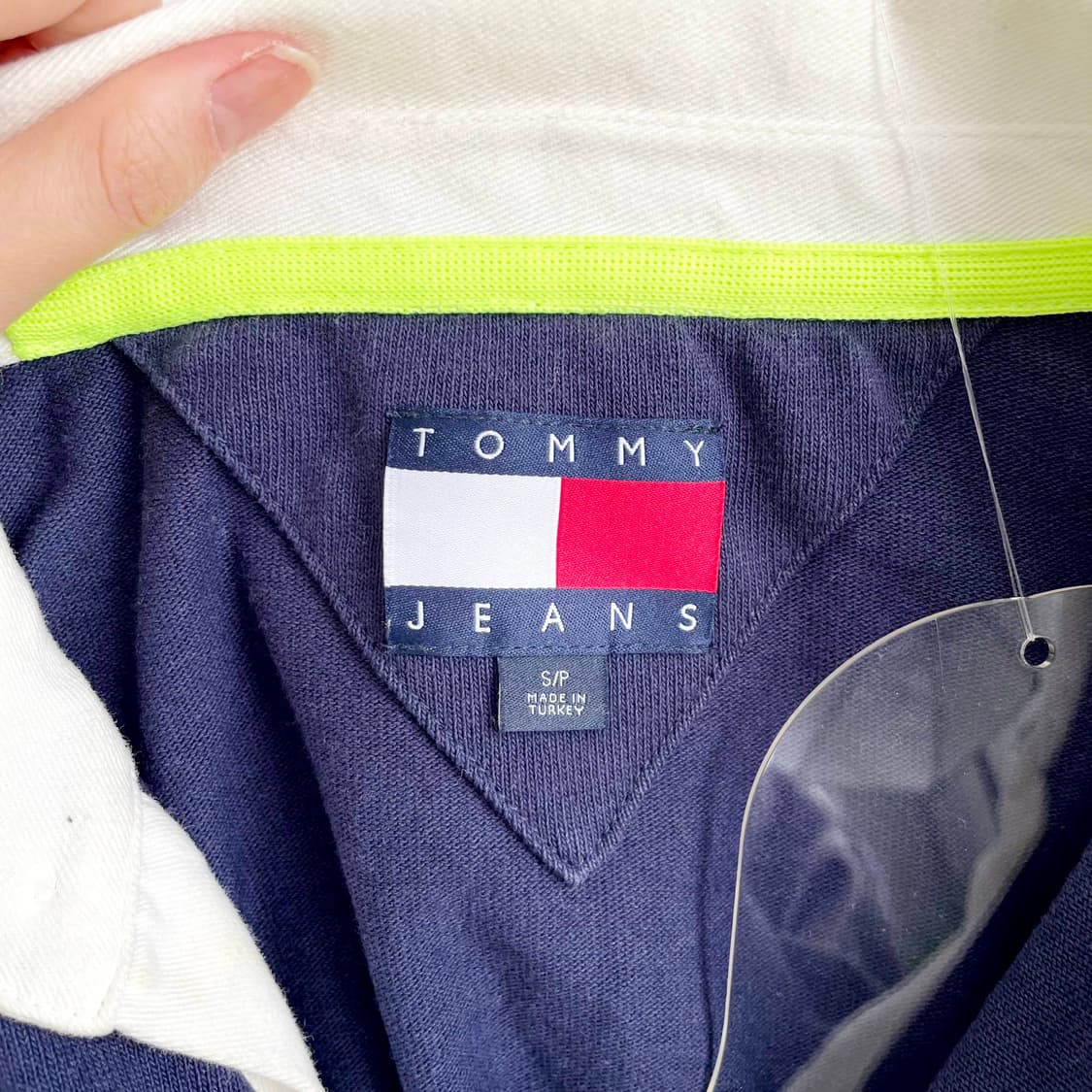 F1 90s 타미힐피거 진스 플래그 로고 폴로셔츠 L-XL사이즈 상품이미지6