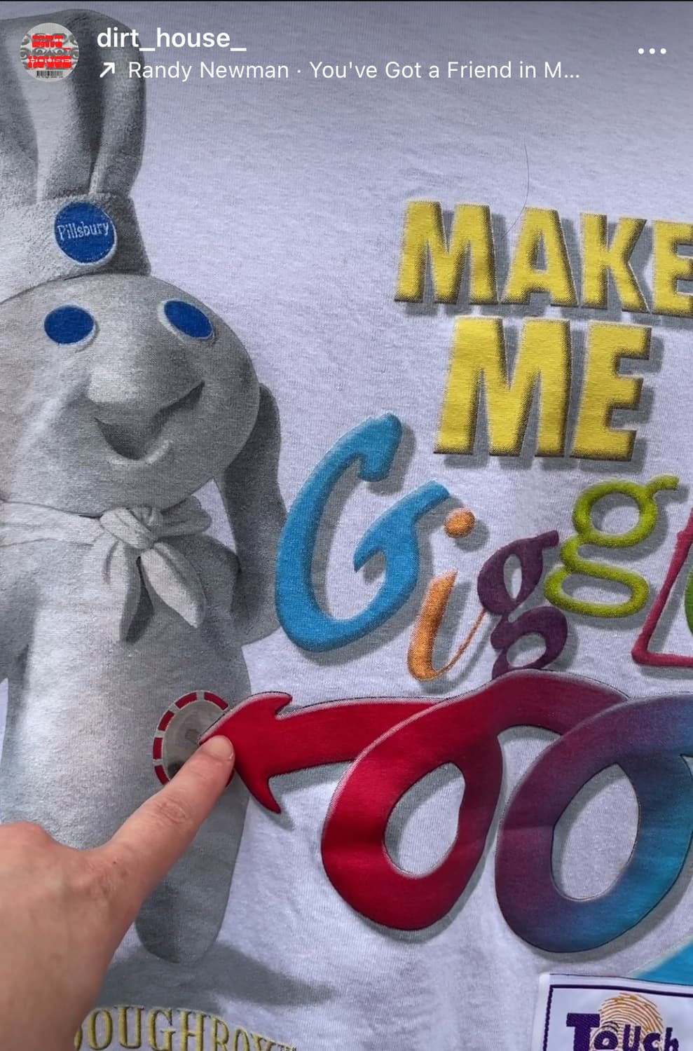 데드스탁)90s Dough boy Talking Promo T-shirt 상품이미지2