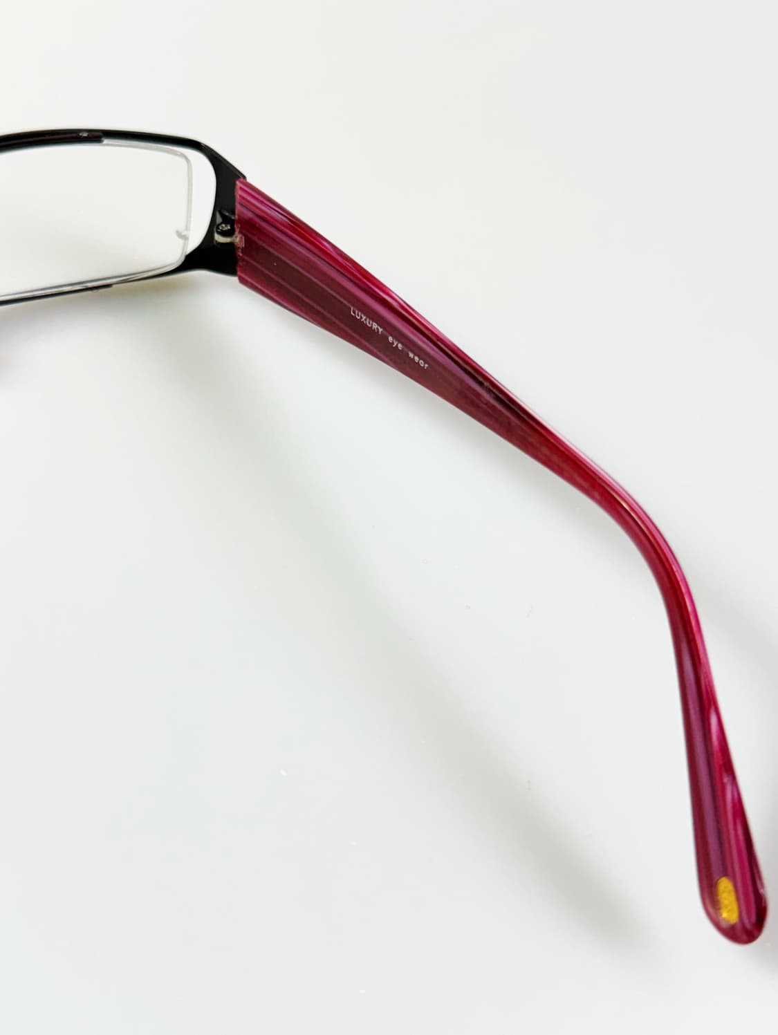 LUXURY OCCHIALI 버건디 메탈 슬림 스퀘어 빈티지 안경 상품이미지6