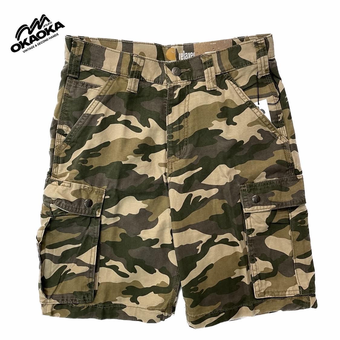 칼하트 러기드 카모 카고 쇼츠 데드스탁 상품이미지2