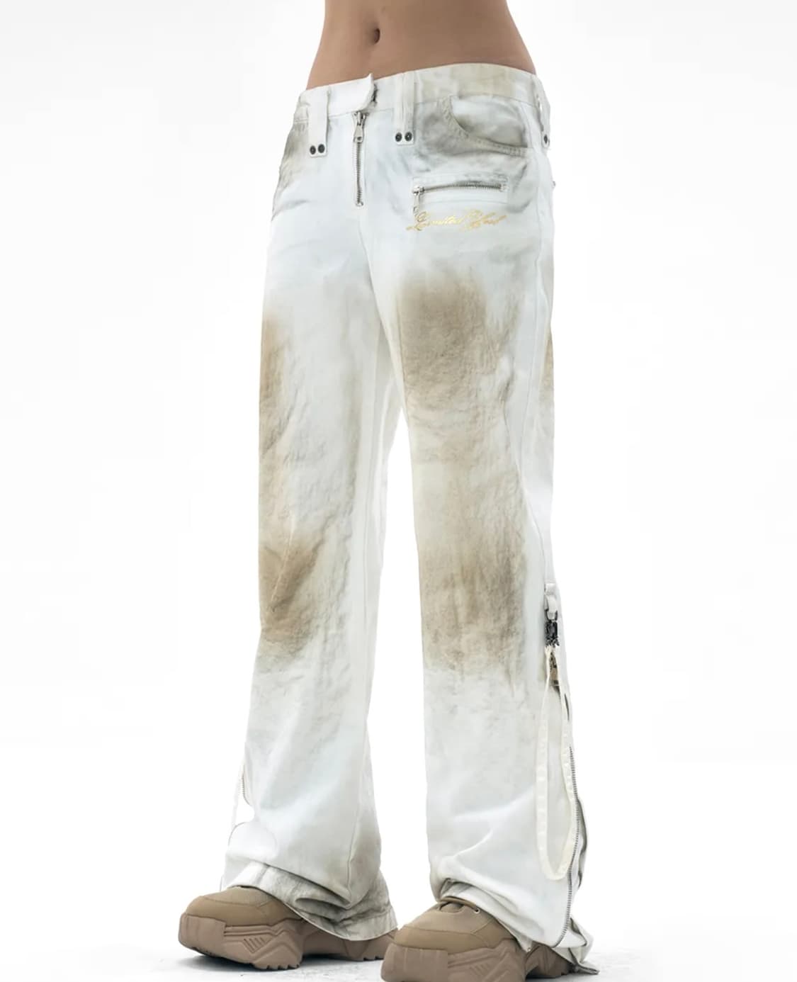 [M] Yeel washed zipper pants white 상품이미지2