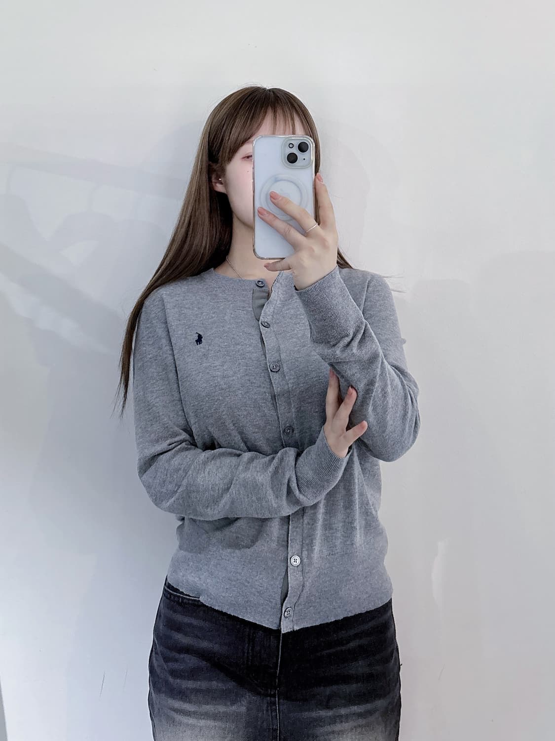 폴로랄프로렌 네이비포니 그레이 가디건 상품이미지1