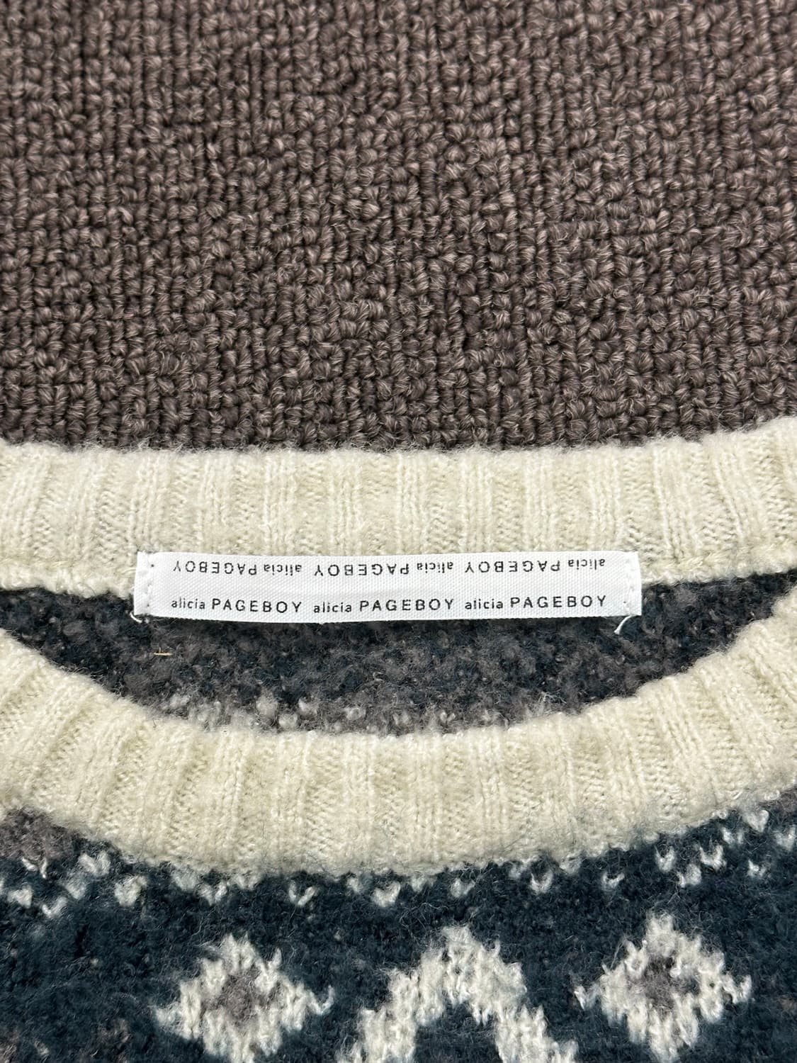 OS)Pageboy 빈티지 노르딕 패턴 스웨터 상품이미지4