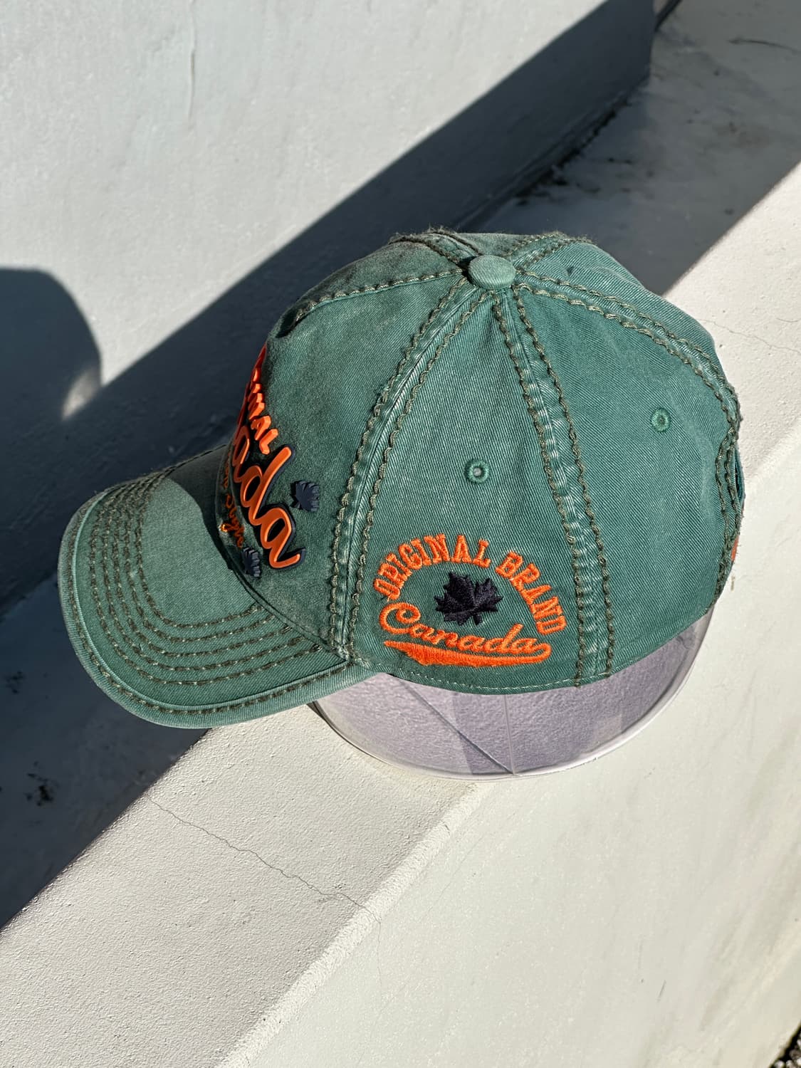 [F] 빈티지 로고 워싱그린 볼캡 모자 상품이미지3