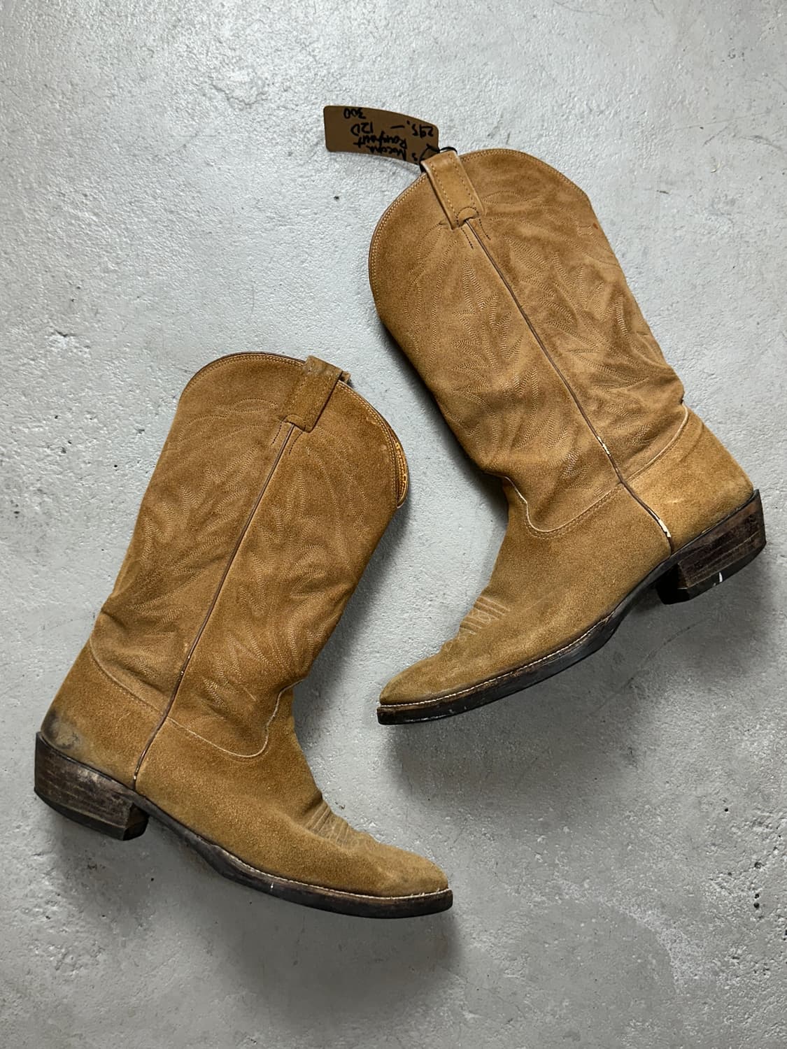 90's USA 노코나 러프아웃 스웨이드 웨스턴 부츠 카우보이 부츠 상품이미지3