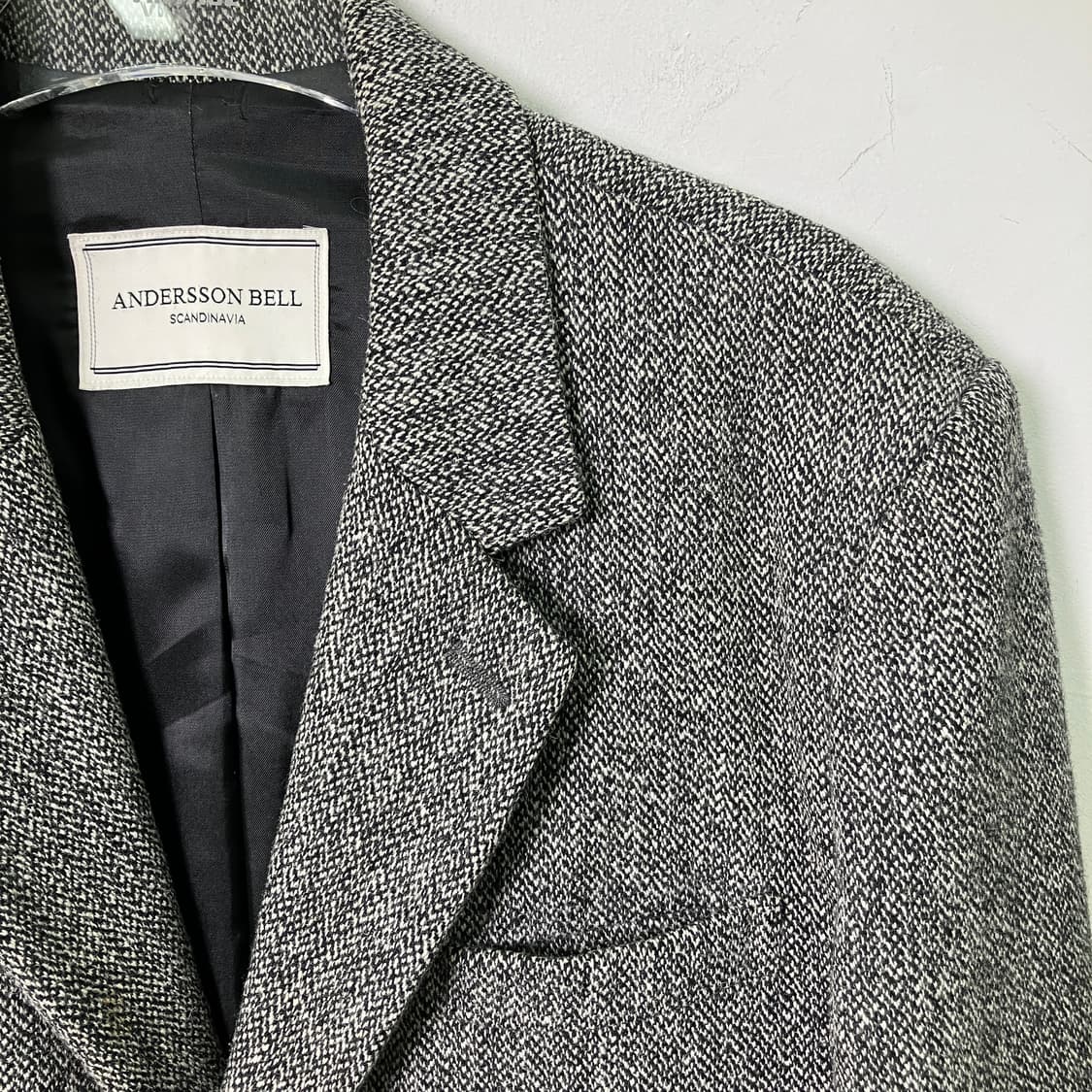 앤더슨벨 헤링본 울 싱글 코트 L 상품이미지4