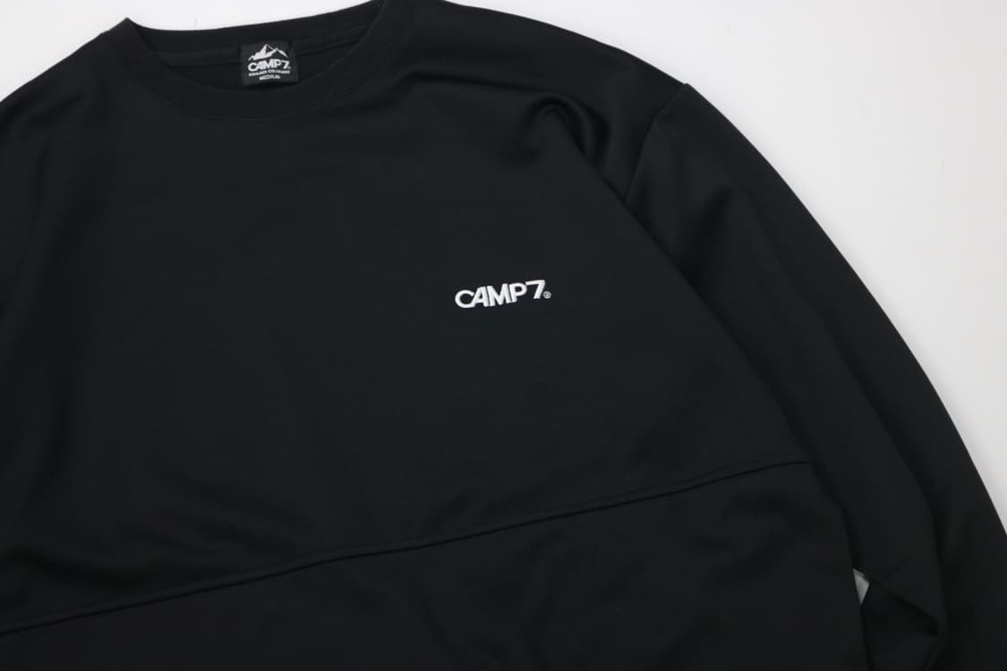 CAMP7 캠프세븐 백로고 엠보싱 기능성 블랙 롱 슬리브 (M) 상품이미지6