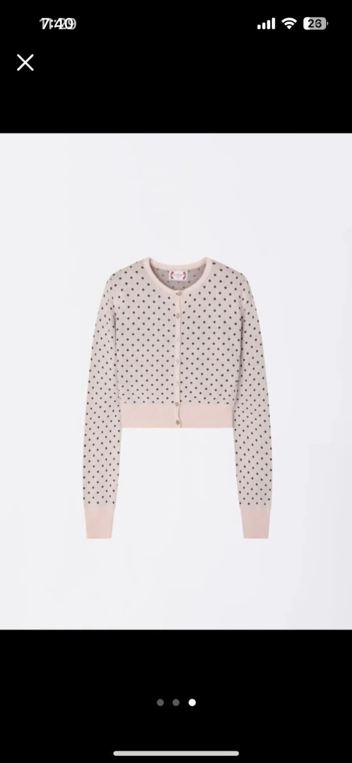 스컬프터 도트 가디건 레이 가디건 상품이미지3