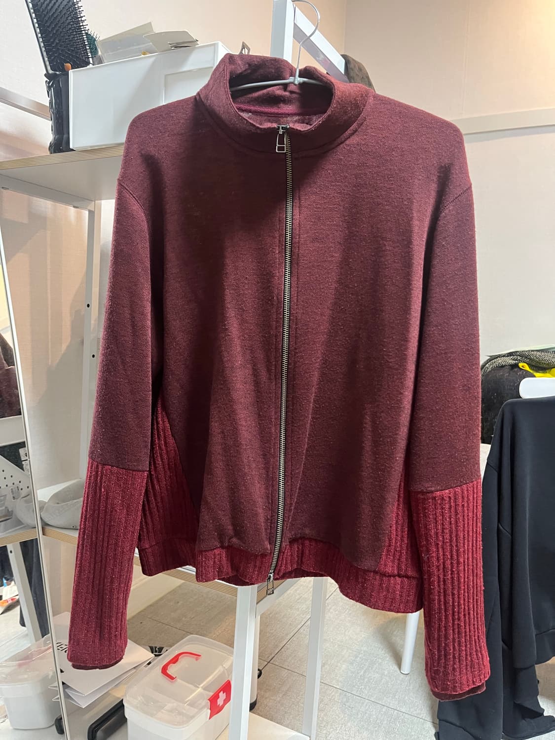 해칭룸 더블 슬리브 트랙 가디건  상품이미지3