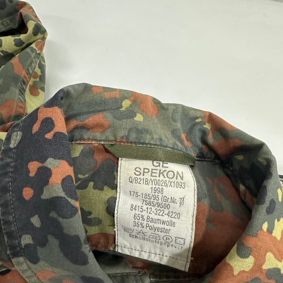 100 독일군 플렉탄 밀리터리 야상 셔츠 상품이미지5