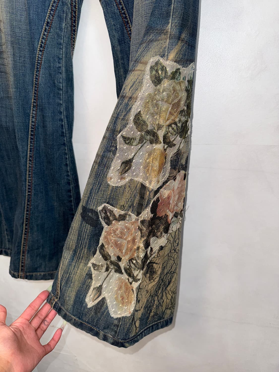 BNX oriental embroidered bootscut pants  상품이미지2