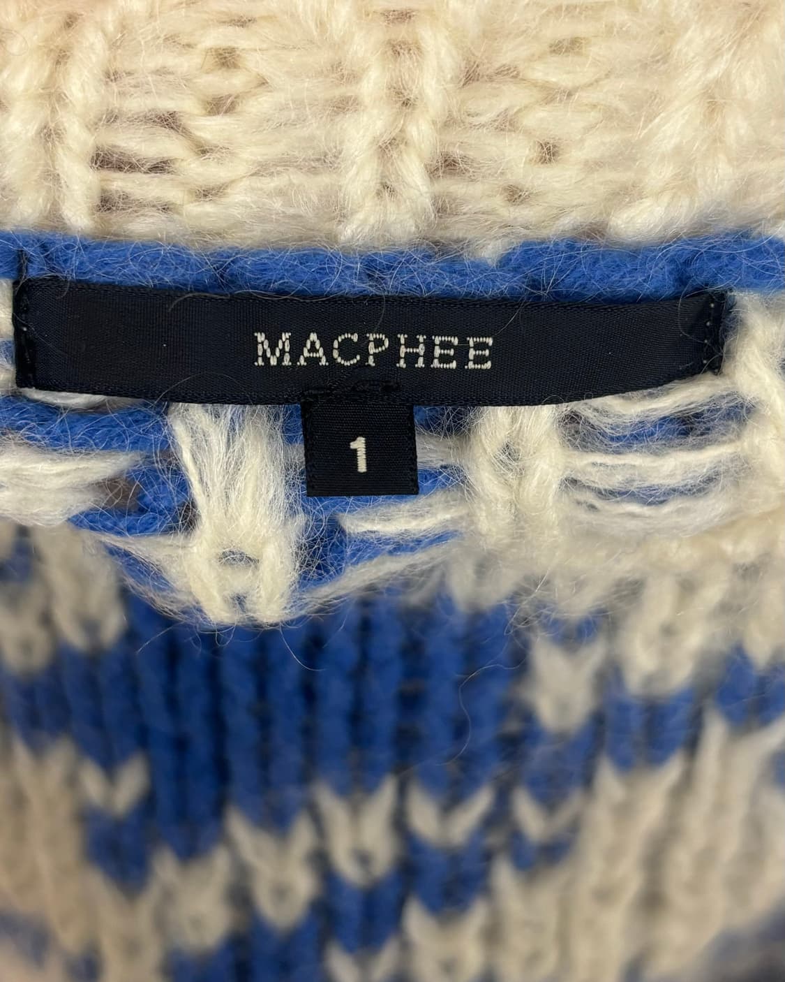 맥피 크롭 블루 프렌즈 니트 상품이미지7