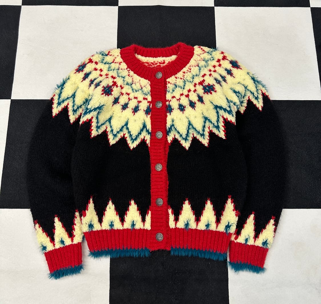 Fuzzy Terry Nordic Cardigan (Black)새상품 상품이미지2