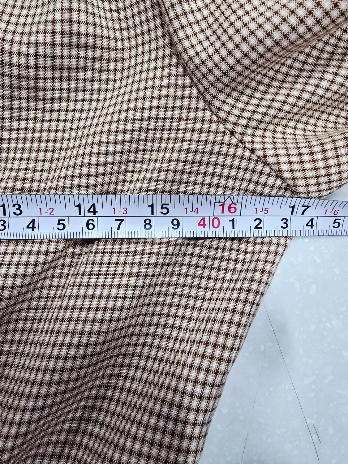 라인 체크 패턴 롱 원피스 상품이미지7