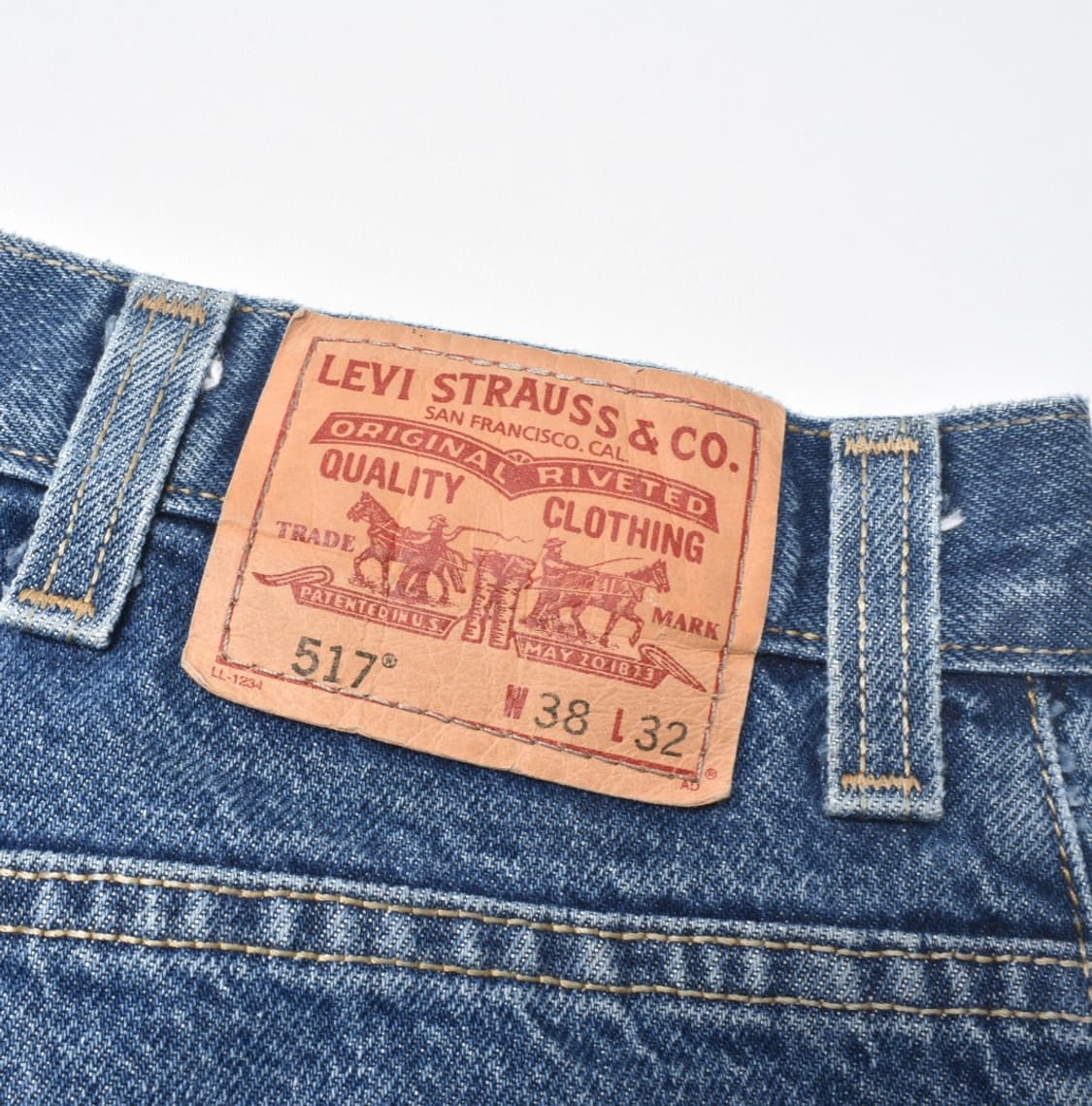 00S 빈티지 리바이스517 청바지 플레어진 굿페이드 데님팬츠 N0034 상품이미지2