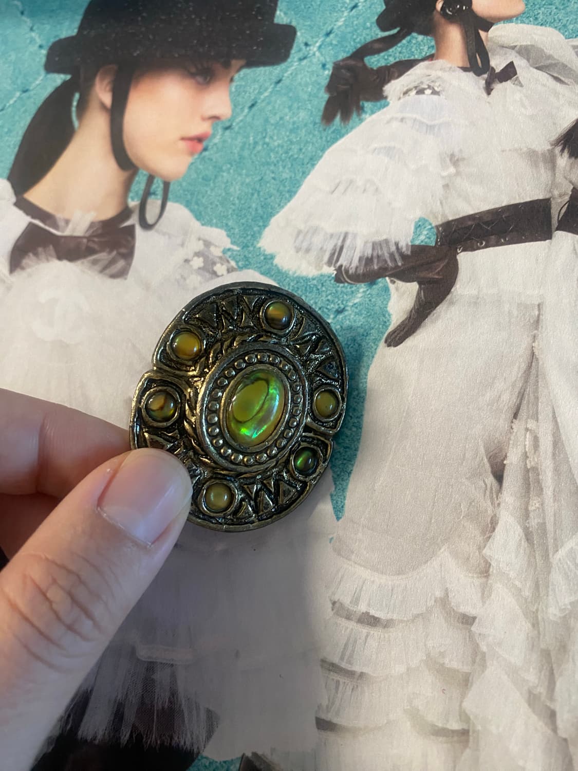 빈티지 오팔빛 앤틱 브로치 상품이미지4